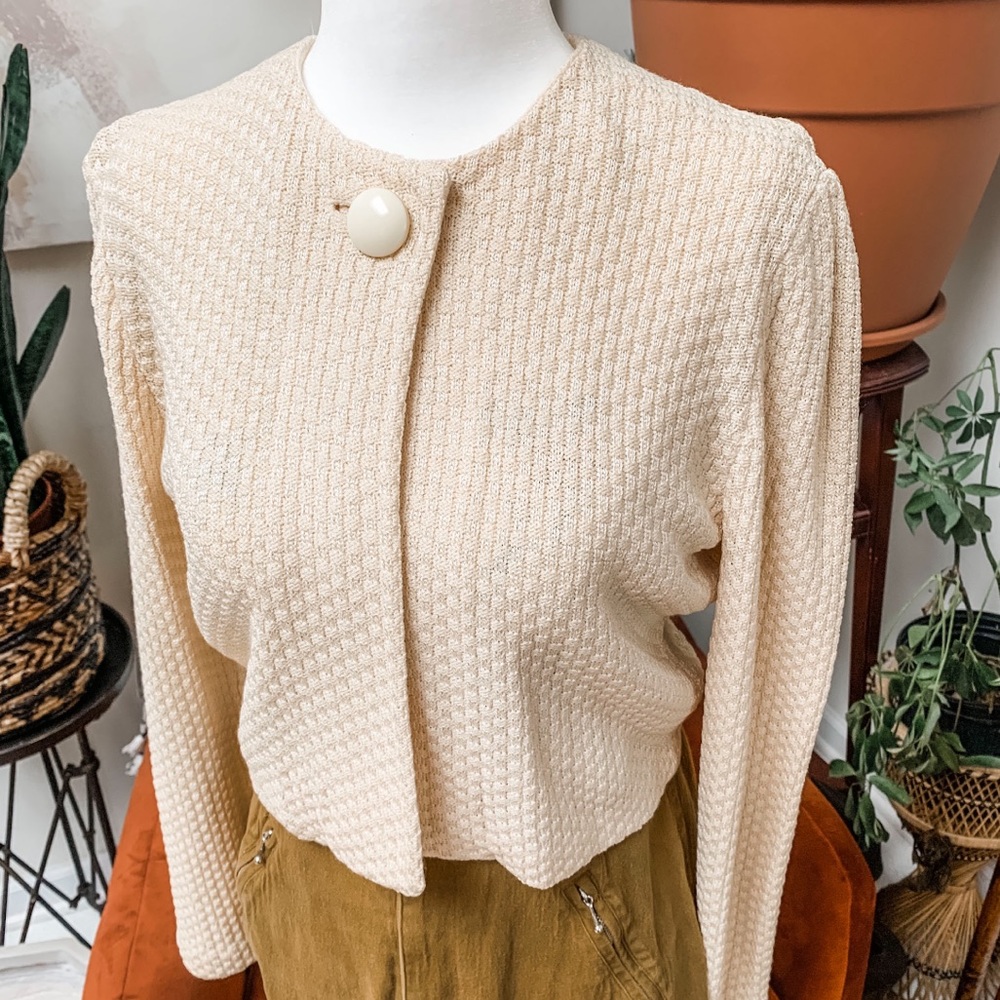 SOLD! Vintage Boho Crop Top Sweater Cardigan